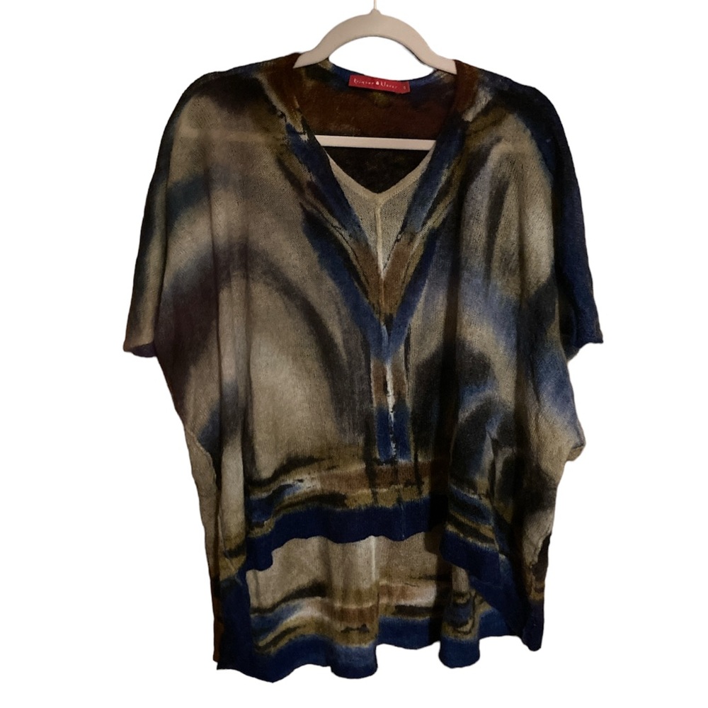 Krimson klover wool mohair pullover poncho sweater size small